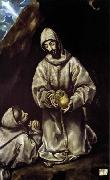 GRECO, El St Francis and Brother Leo Meditating on Death Spain oil painting artist